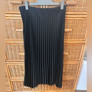 J. Crew pleated satin midi skirt